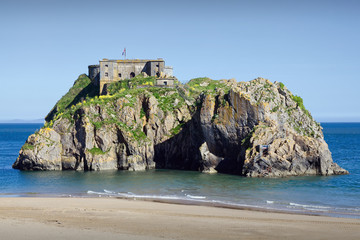 Palmerston fort on St Catherine's Island Tenby Wales UK which is a 19 century castle fortress to...