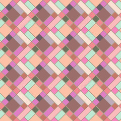 Patchwork, mosaic and geometric elements, seamless pattern.
