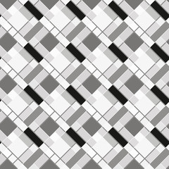 Patchwork, mosaic and geometric elements, seamless pattern.