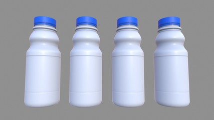 Bottle Milk Low-poly 3D model