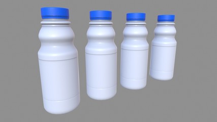 Bottle Milk Low-poly 3D model