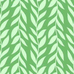 Japanese Ivy Line Vector Seamless Pattern