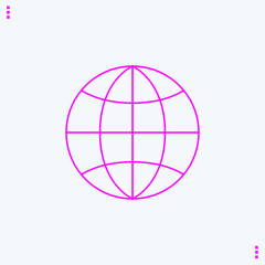 Globe icon. Linear style. Isolated vector.