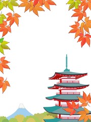 Fototapeta premium 秋の風景 五重塔