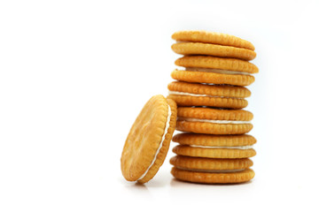 Sandwich cookies with vanilla fill