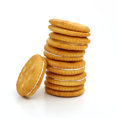 Sandwich cookies with vanilla fill