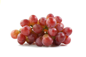 Fresh red grape isolated on white background