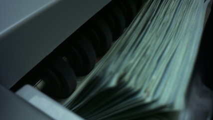 Automatic equipment for counting paper money. Cash money counting equipment