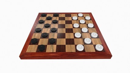 Checkers Low-poly 3D model