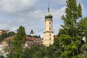 Fototapeta na wymiar A panoramic view of Graz