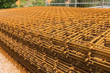 Obraz premium Baustahlgitter im Baugewerbe