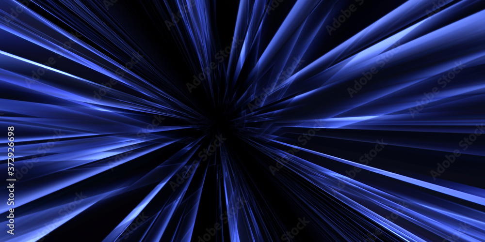 Poster fast speed line motion zoom or beam glowing light rays abstract background.