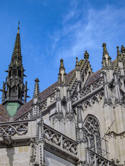 A rooftop of ornate Gothic cathedral, Kosice, Slovakia