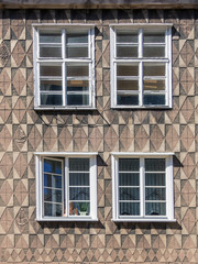 A fragment of an old townhouse in Gdańsk, Poland