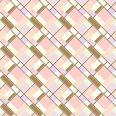 Patchwork, mosaic and geometric elements, seamless pattern.