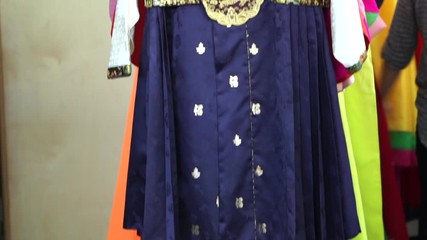 Beautiful Hanbok colorful Korean traditional dresses for tourist rental in Bukchon Seoul Korean