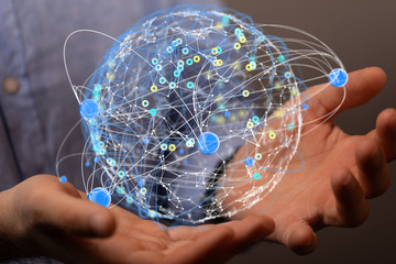  Digital Network and data concept.