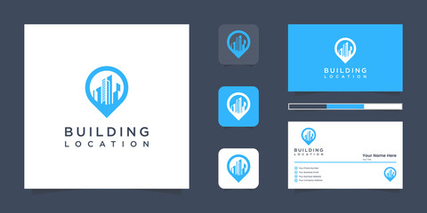 building location logo and business card