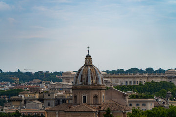 Rome, Italy: a panoramic view of the city from the Janiculum Terrace