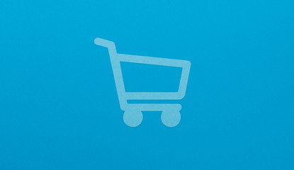 Shopping Cart Flat Design E-Commerce Icon concept
