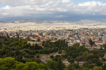 Fototapeta na wymiar aerial view of athens