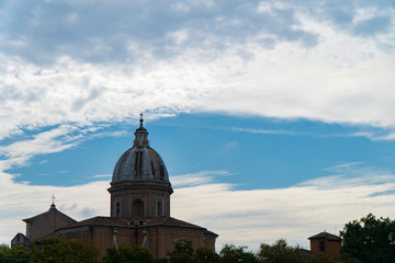 Dome of church S.Giovanni dei Fiorentini in Rome, Italy