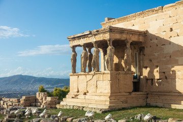 The Porch of the Caryatids in Athens Greece