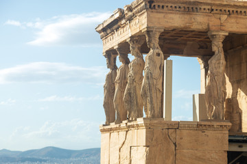 Obraz premium The Porch of the Caryatids in Athens Greece