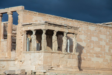 Obraz premium The Porch of the Caryatids in Athens Greece