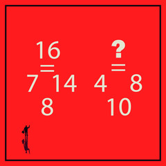 mathematical rebus. riddle for children and adults. Vector