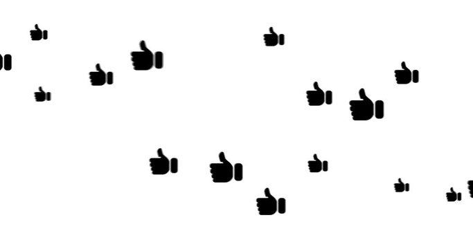 Flying like symbols. 2d, animation, cartoon, illustration, sketch, clip art, vector. Web page sign in black and white. Alpha channel. Time lapse.
