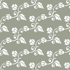 Seamless vector ornamental floral pattern design