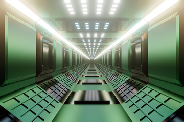 Spaceship gangway interior