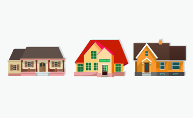 Selling or buying a house. House project, real estate concept, flat style illustration.