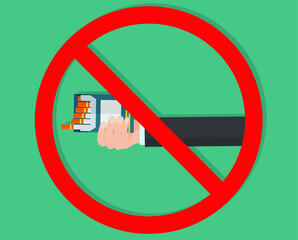 Smoking prohibited vector sign.No smoking.