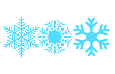 Collection of snowflakes vector icon