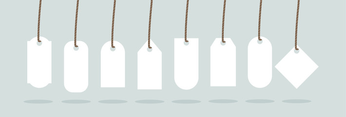 Blank labels template. Price tags set. Vector illustration