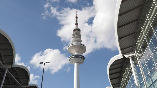 TImelapse of Television TV Tower in Hamburg 