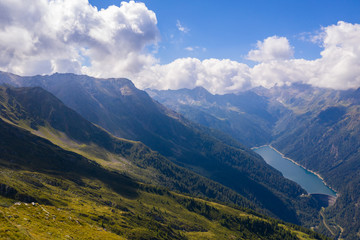 View of Belviso Valley in Valtellina, Italy