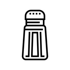 salt bottle line icon vector. salt bottle sign. isolated contour symbol black illustration