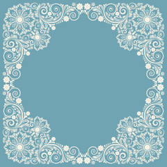 abstract floral ornament with decorative flowers for design