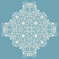 abstract floral ornament with decorative flowers for design