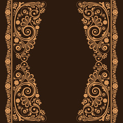 abstract floral ornament with decorative flowers for design