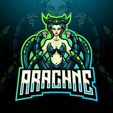 Arachne esport logo mascot design