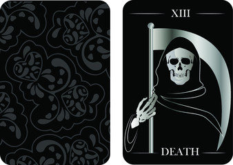 tarot cards old arcana death vector shirt card pattern