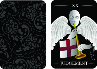 tarot cards old arcana JUDGEMENT vector shirt card pattern