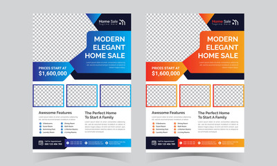 Modern Home Sale Real Estate Flyer Template