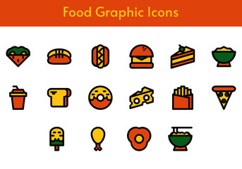 Food icon set. Food graphic. Food vector.