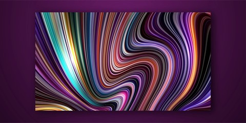 3d Liquid wave design with Colorful modern flow background Vector illustration