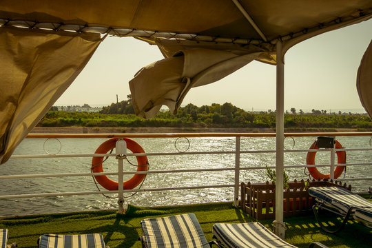 Deck of a cruise on the Nile. Egypt